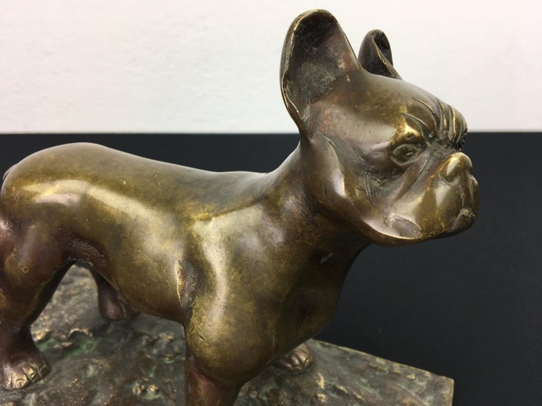 Bronze French Bulldog Sculpture at 1stDibs