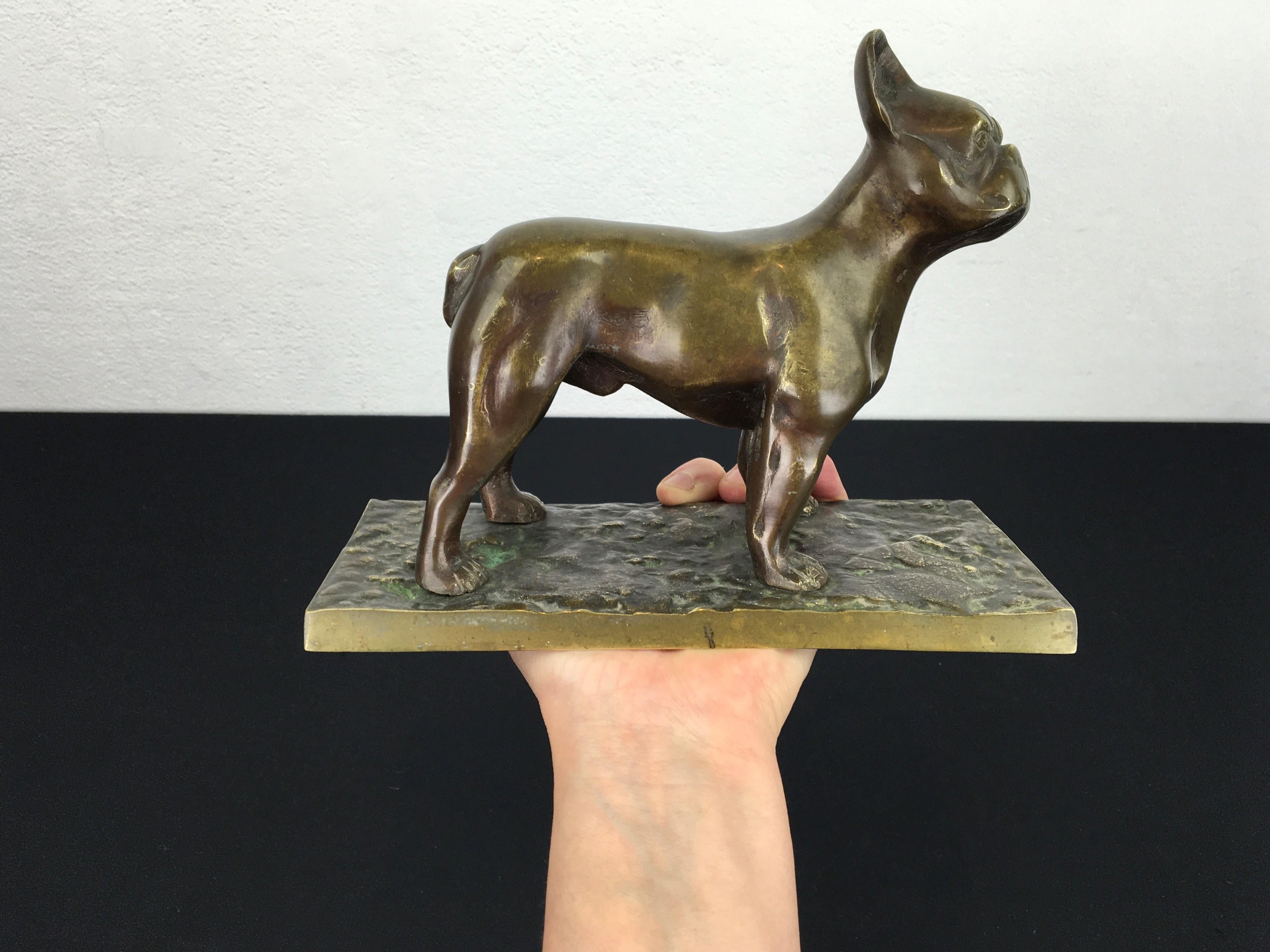 Bronze French Bulldog Sculpture 1