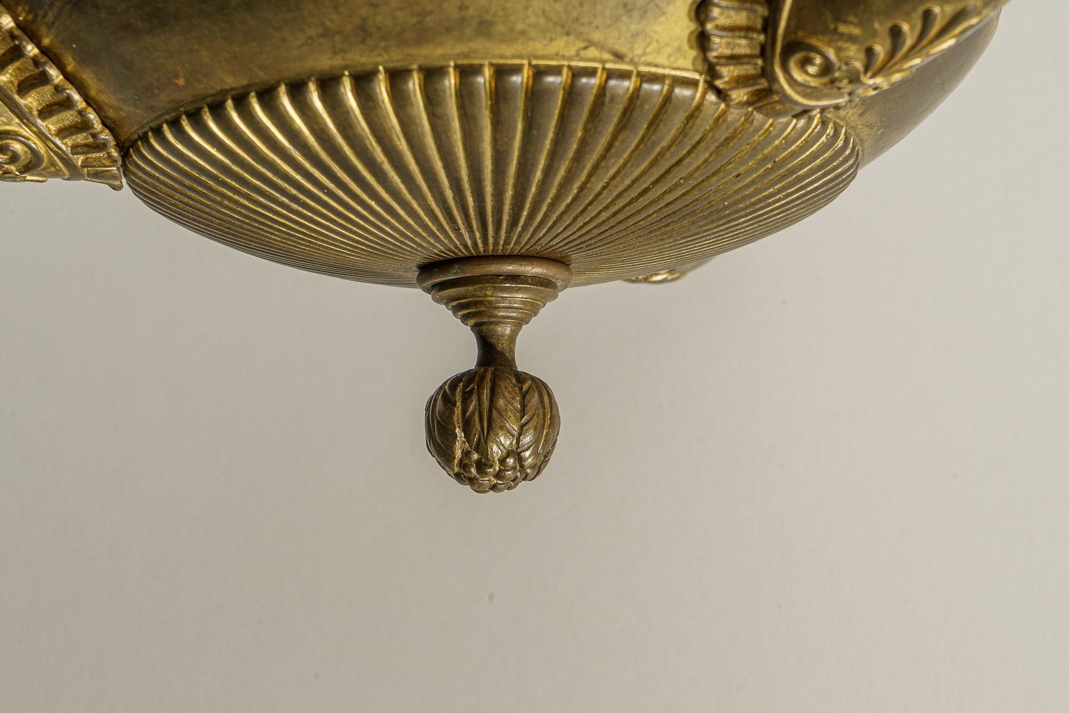 Bronze French Empire Chandelier In Good Condition For Sale In West Palm Beach, FL
