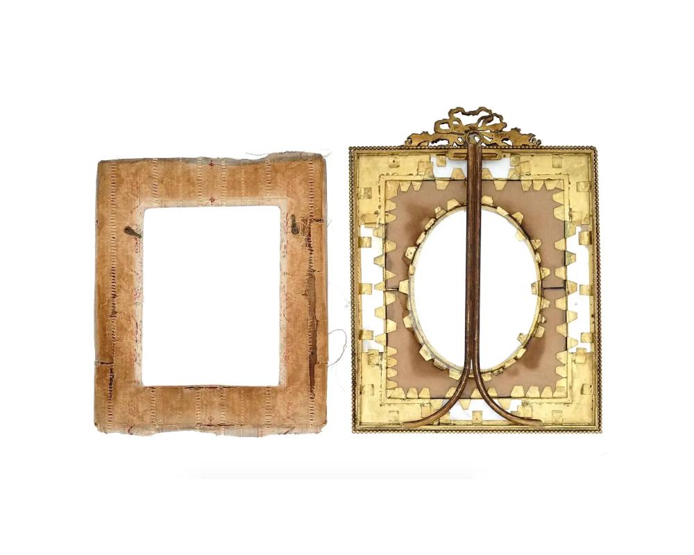 Bronze French Frame Enamel Red With Rhinestones 1