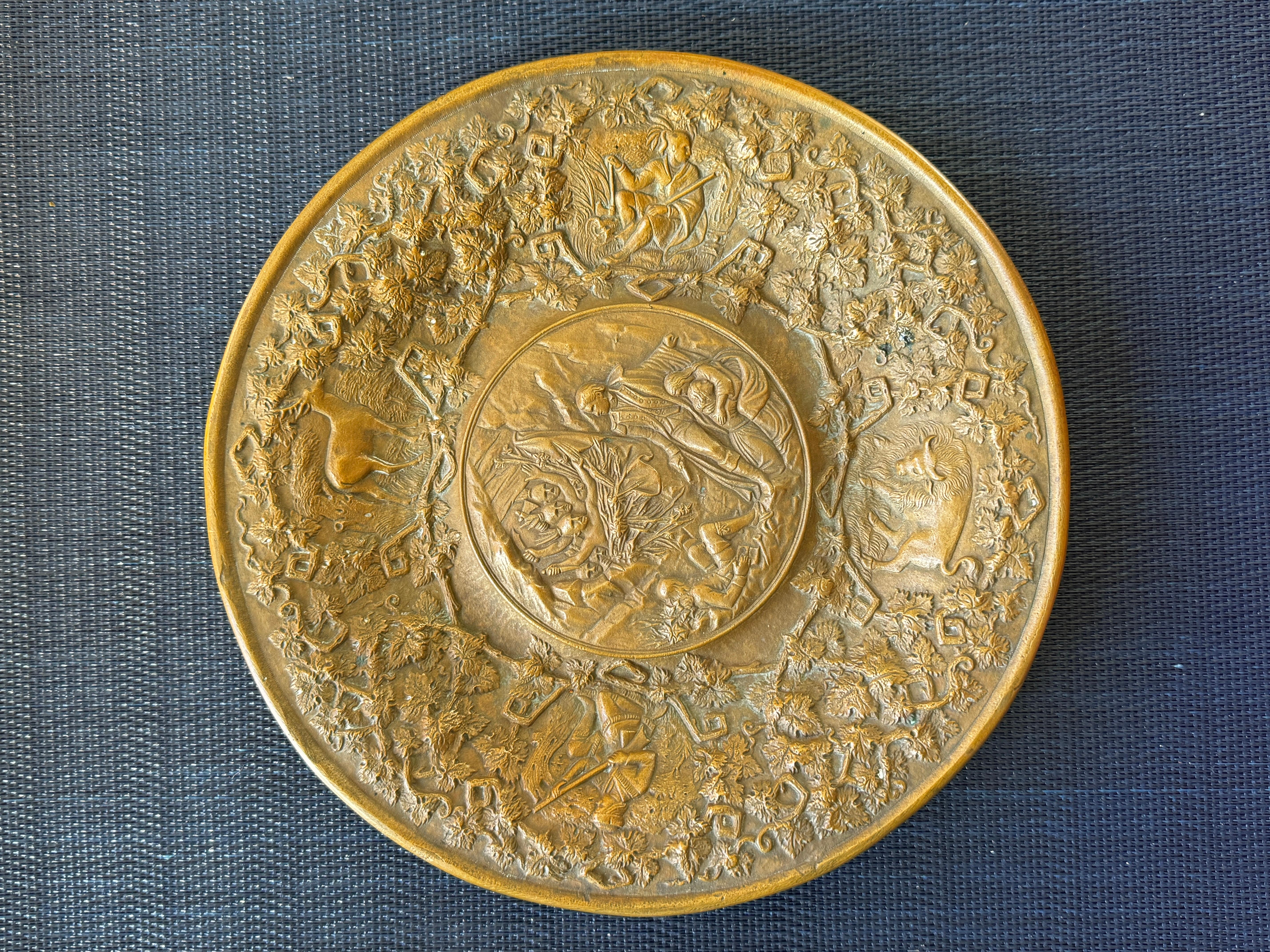 Bronze French Relief Plaque American Indian War Attack

9.25