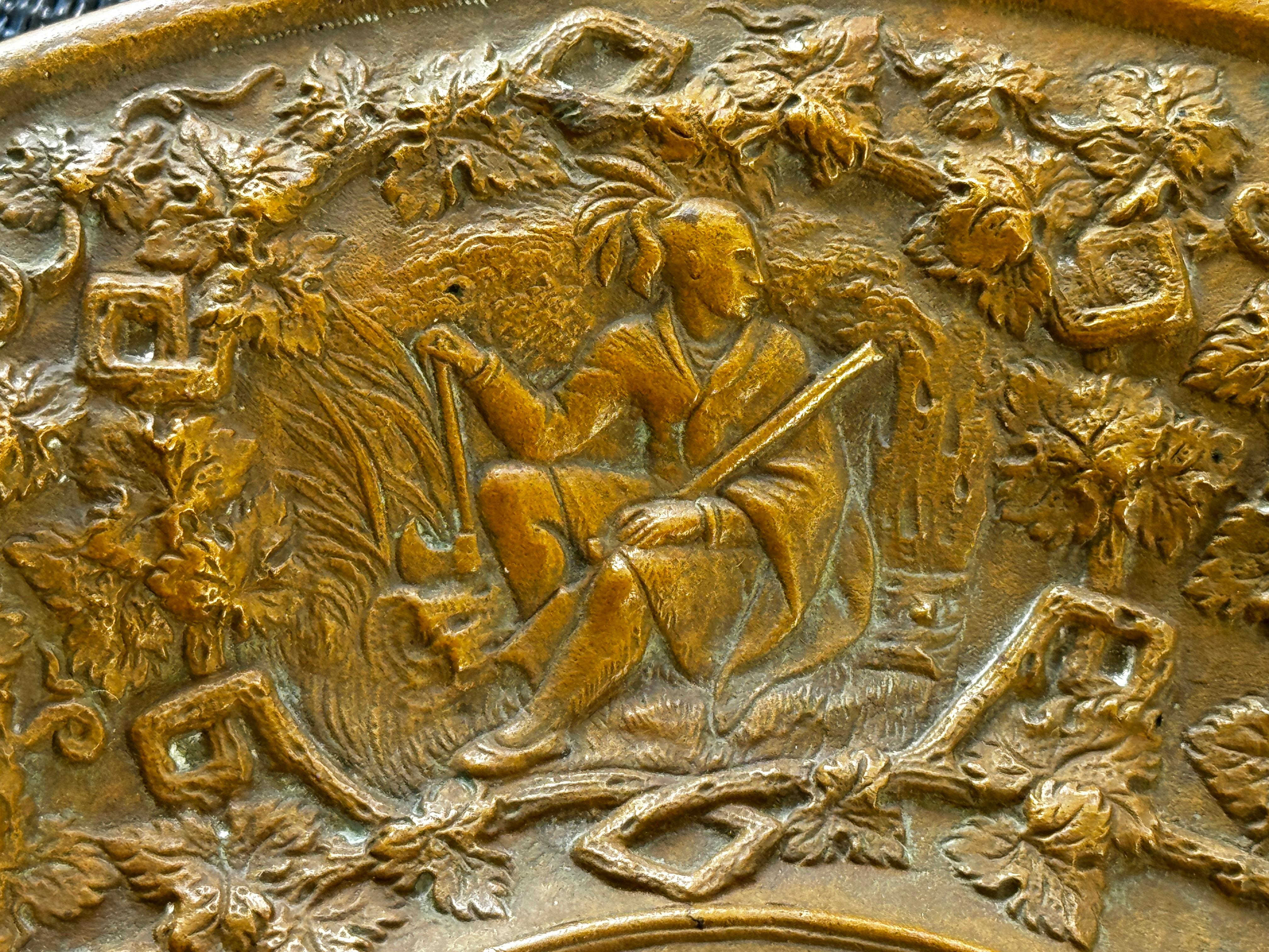 Bronze French Relief Plaque American Indian War Attack For Sale 4