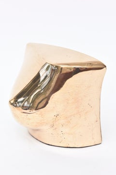 Abstract Bronze Figurative Sculpture Signed French 1990's