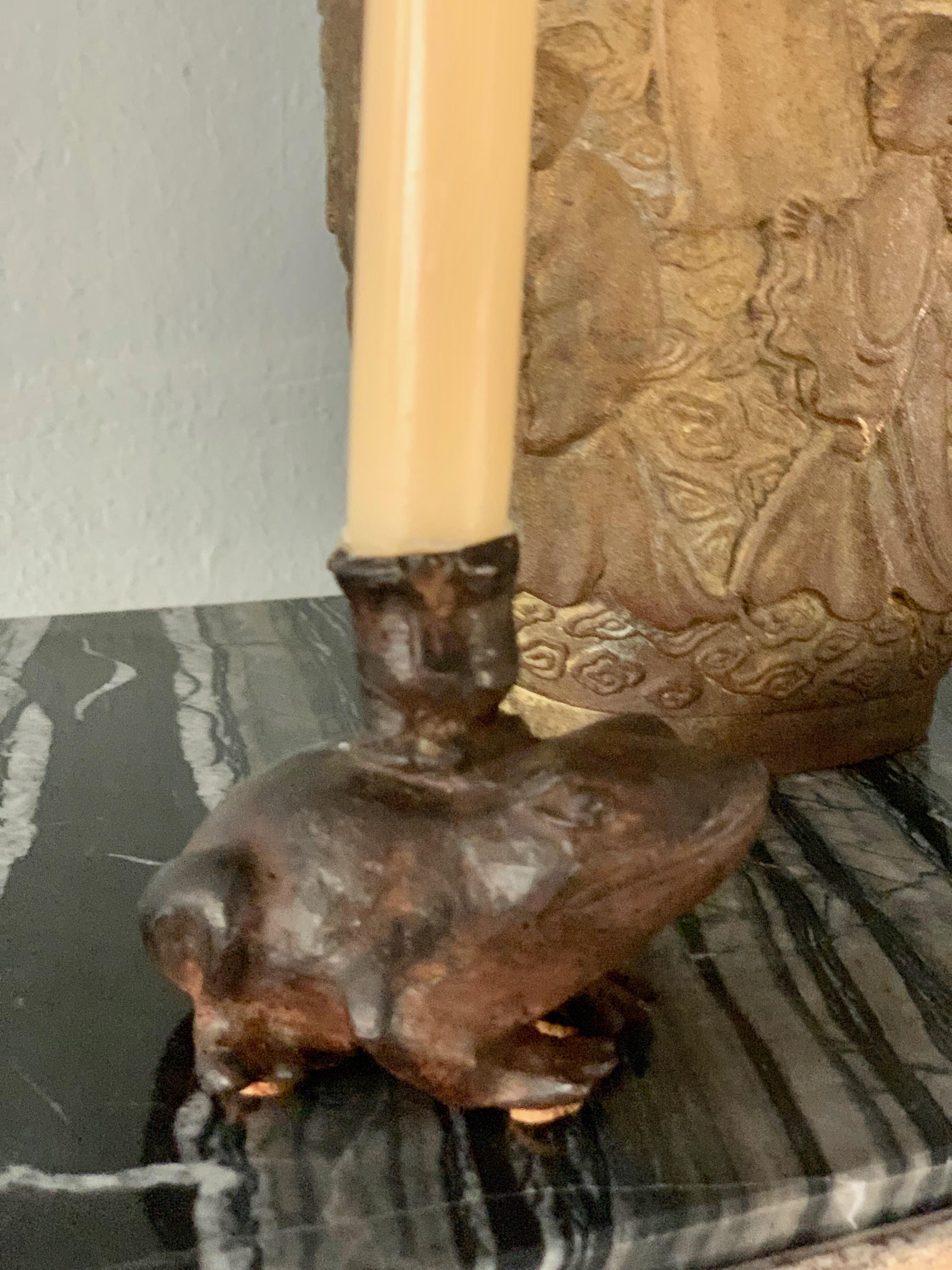frog candle holder
