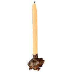 Bronze Frog Candleholder