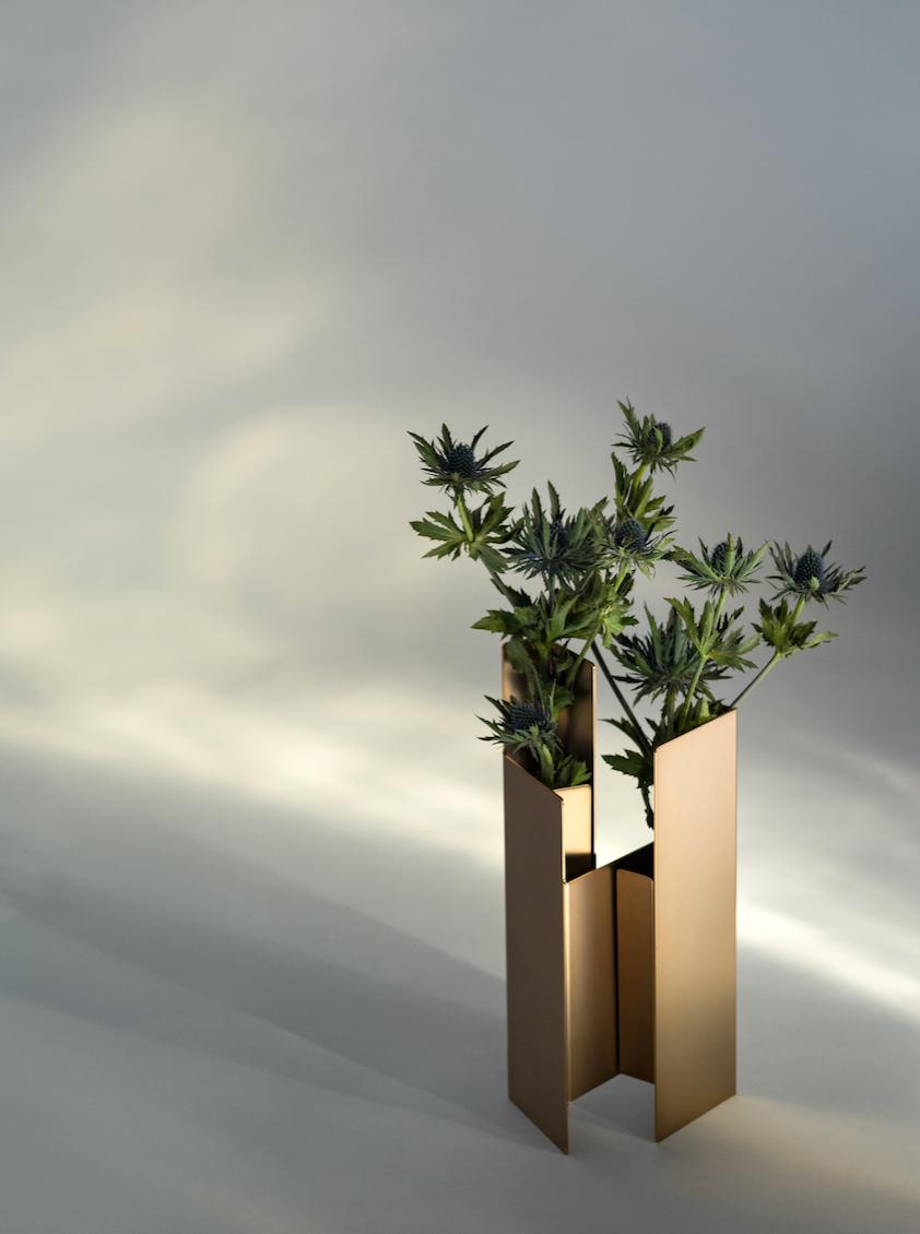 Post-Modern Bronze Fugit Vase by Mason Editions