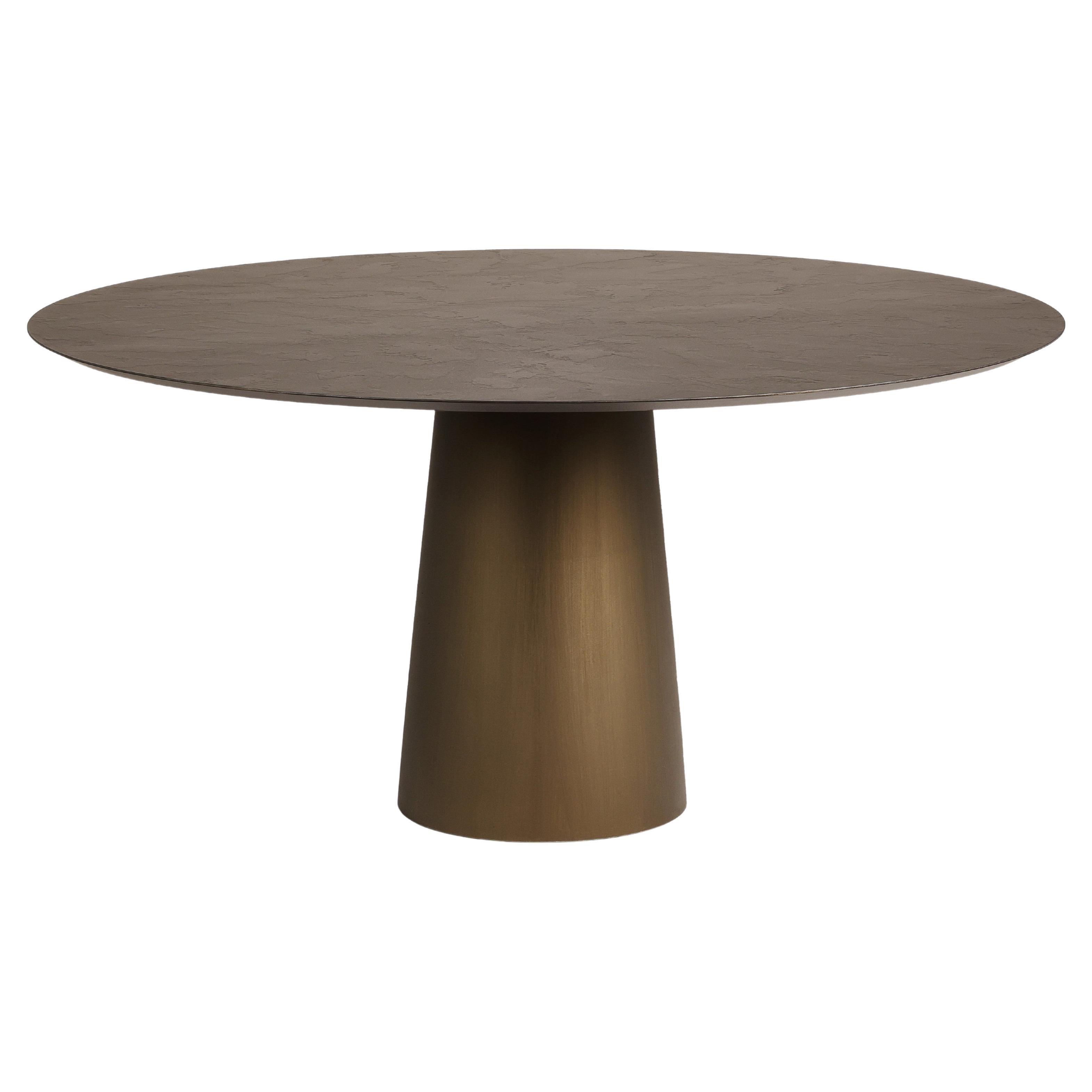 Bronze Fungo Round Table with Concrete Frame by Disain1971
