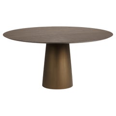 Bronze Fungo Round Table with Concrete Frame by Disain1971