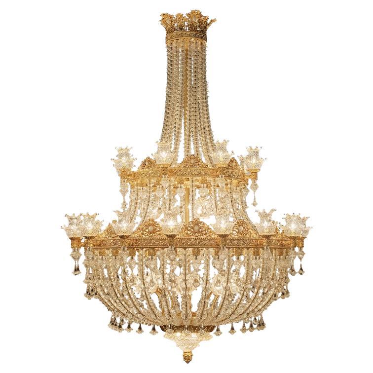 Bronze Gabrielle Fleurs Chandelier 40 arms For Sale
