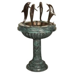 Used Bronze Garden Fountain with Dolphins