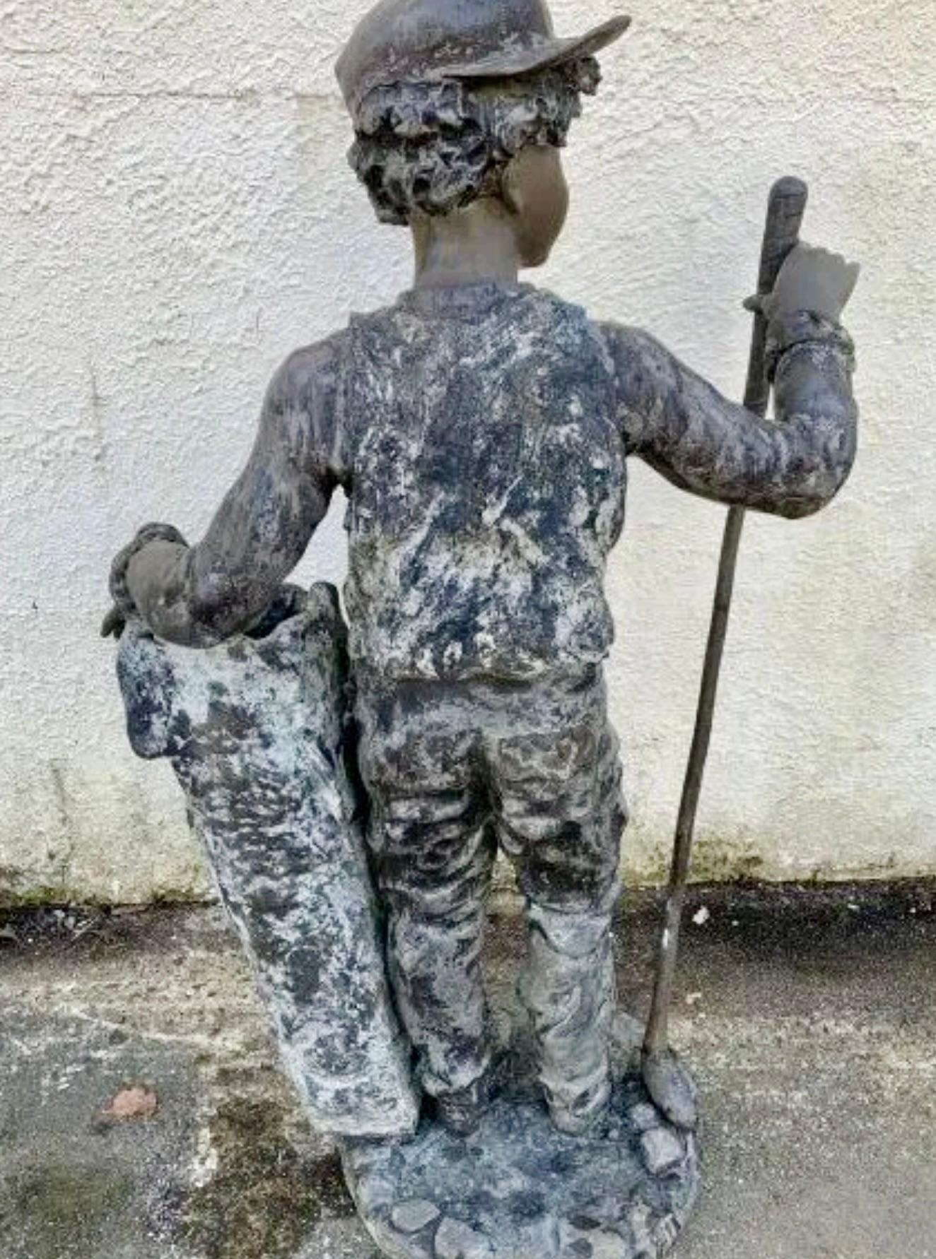 Bronze Garden Statue Caddy For Sale 1
