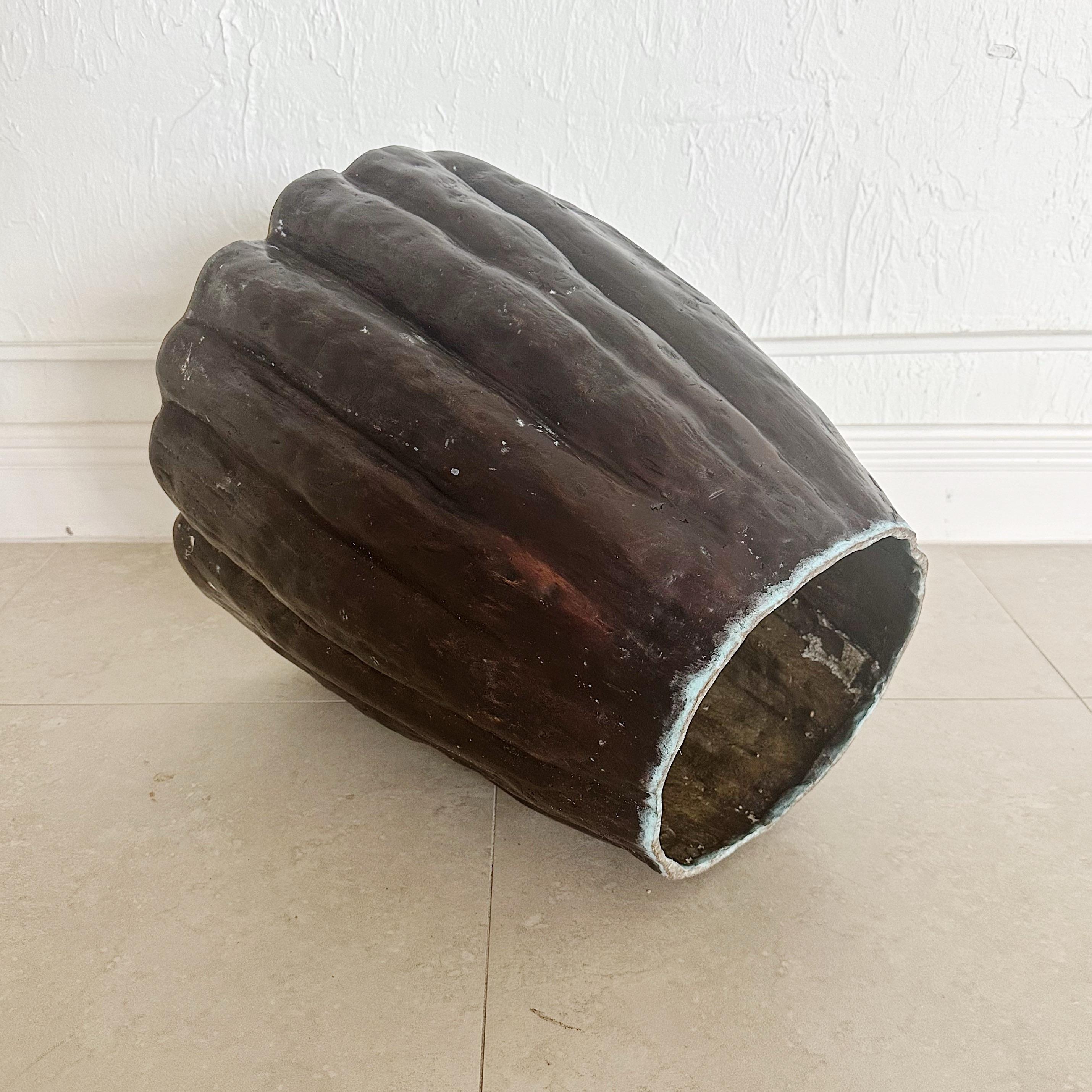 Tabouret de jardin / table d'appoint en bronze, fin du 20e siècle Bon état - En vente à West Palm Beach, FL
