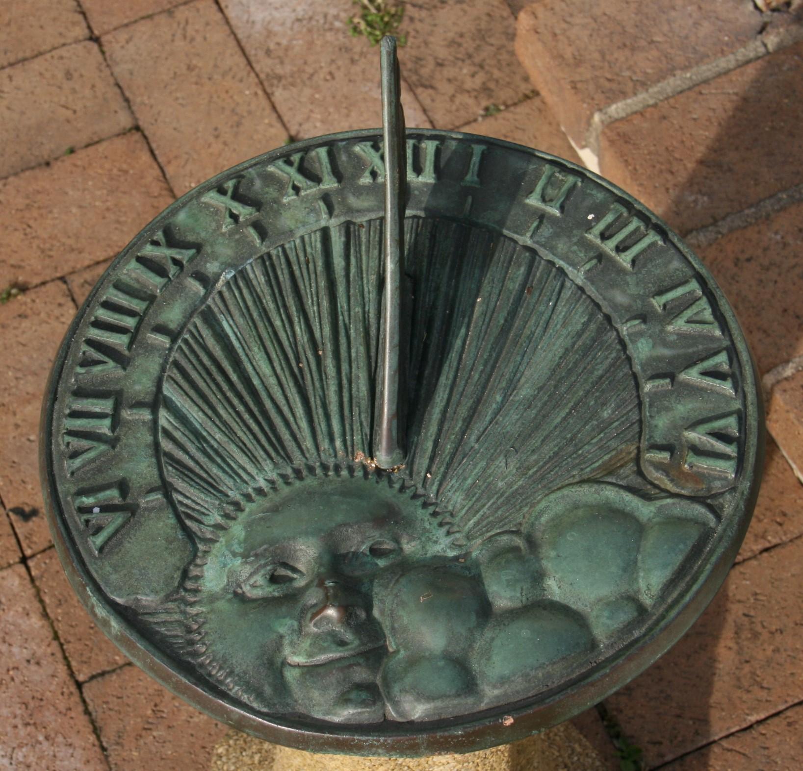 bronze sundial for garden