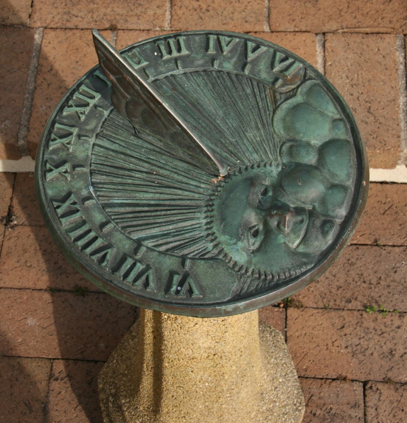 antique garden sundial