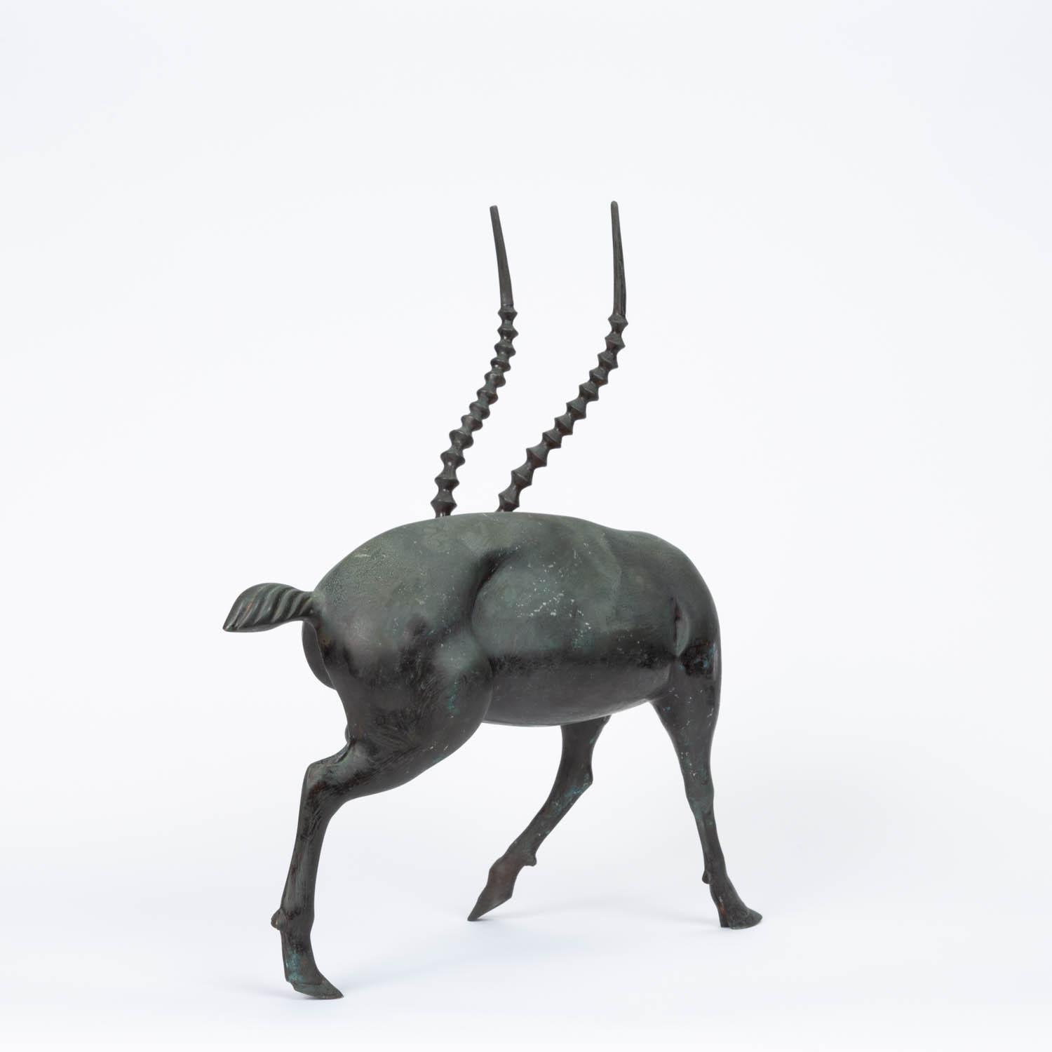 American Bronze Gazelle Sculpture