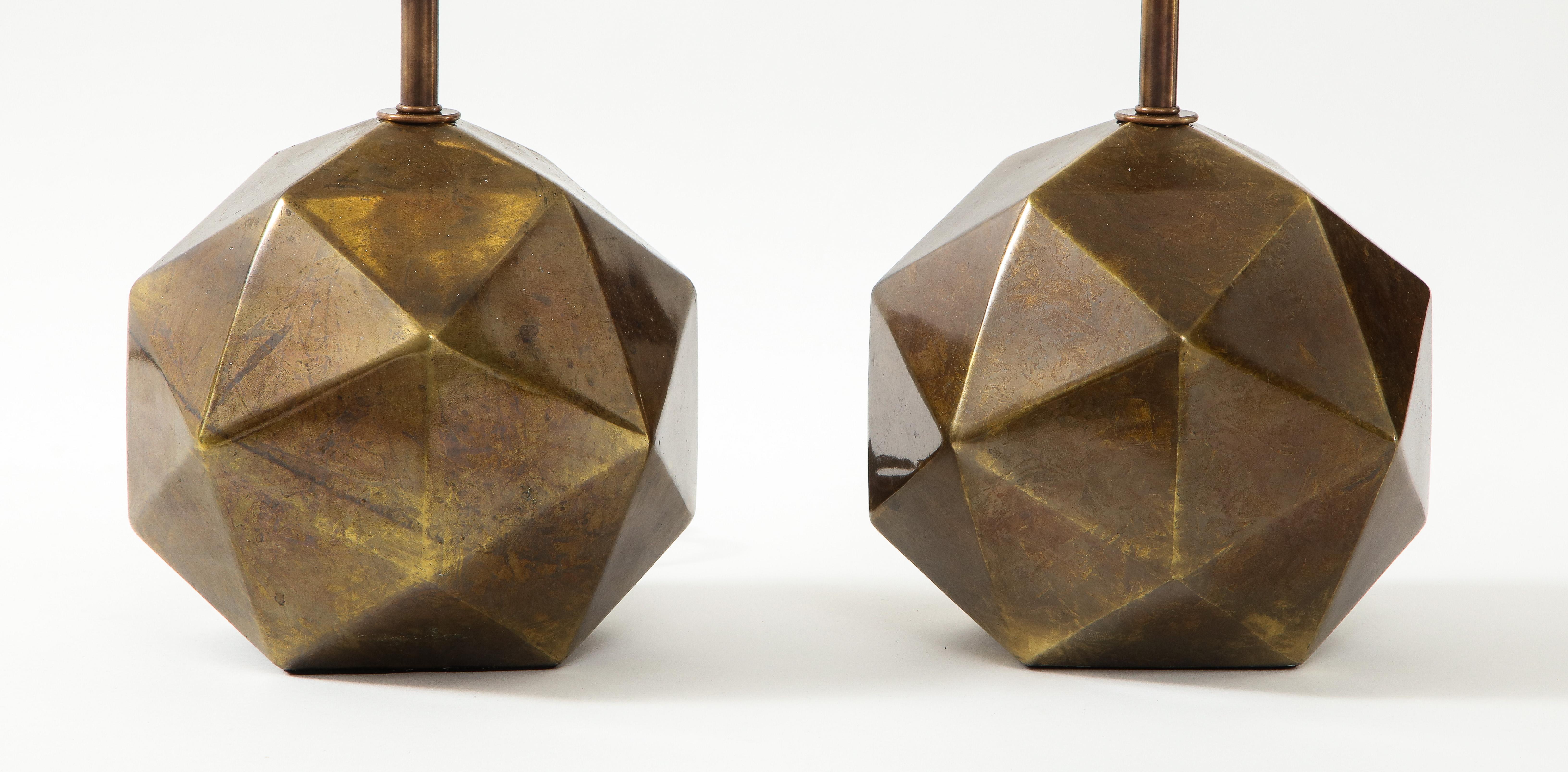 American Westwood Bronze Geodesic Lamps