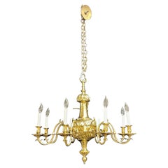 Bronze Georgian Style Chandelier having Eight Lights
