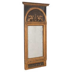 Specchio Trumeau in bronzo dorato con sfinge, Svezia, circa 1820-40