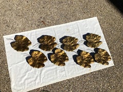 Bronze Ginkgo Leaves in the Style of Lalanne