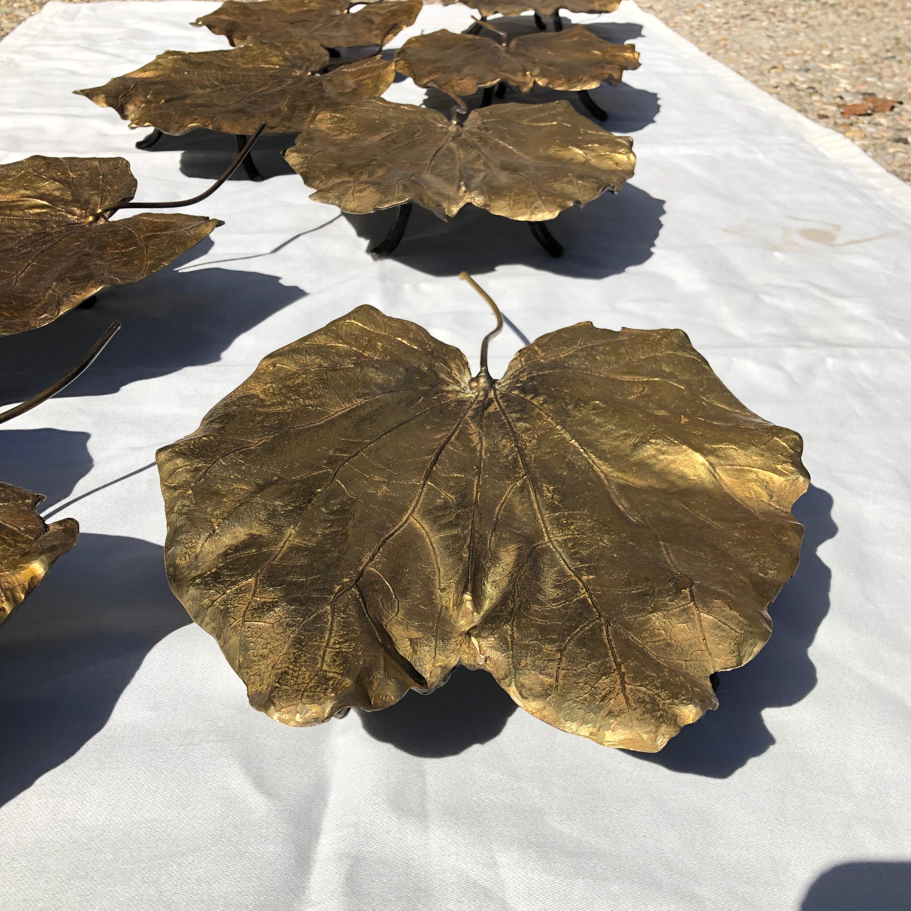 Bronze Ginkgo Leaves in the Style of Lalanne 1