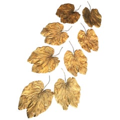 Bronze Ginkgo Leaves in the Style of Lalanne