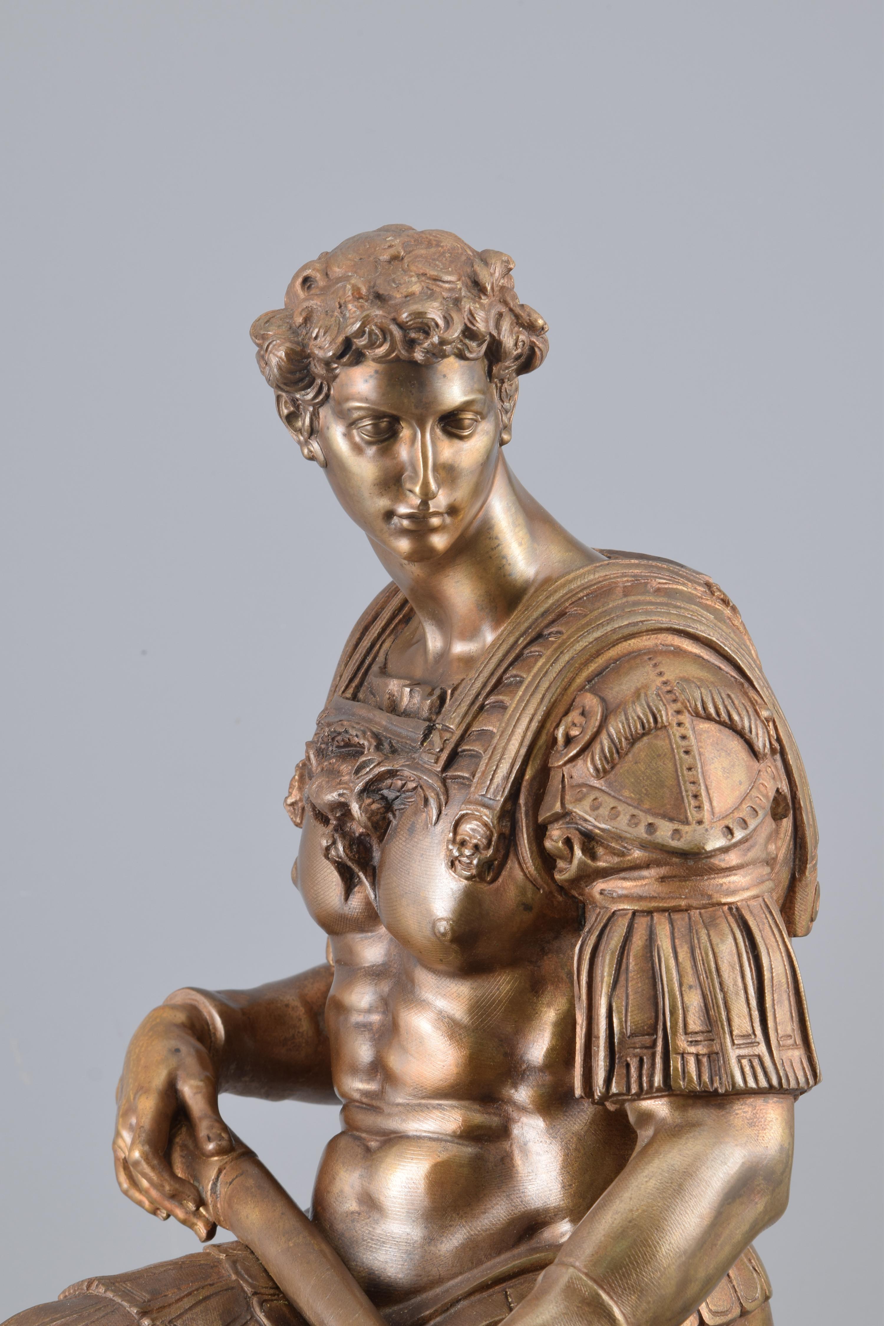 Bronze, Giuliano Di Lorenzo de Medici, France, After Michelangelo Buonarroti 1