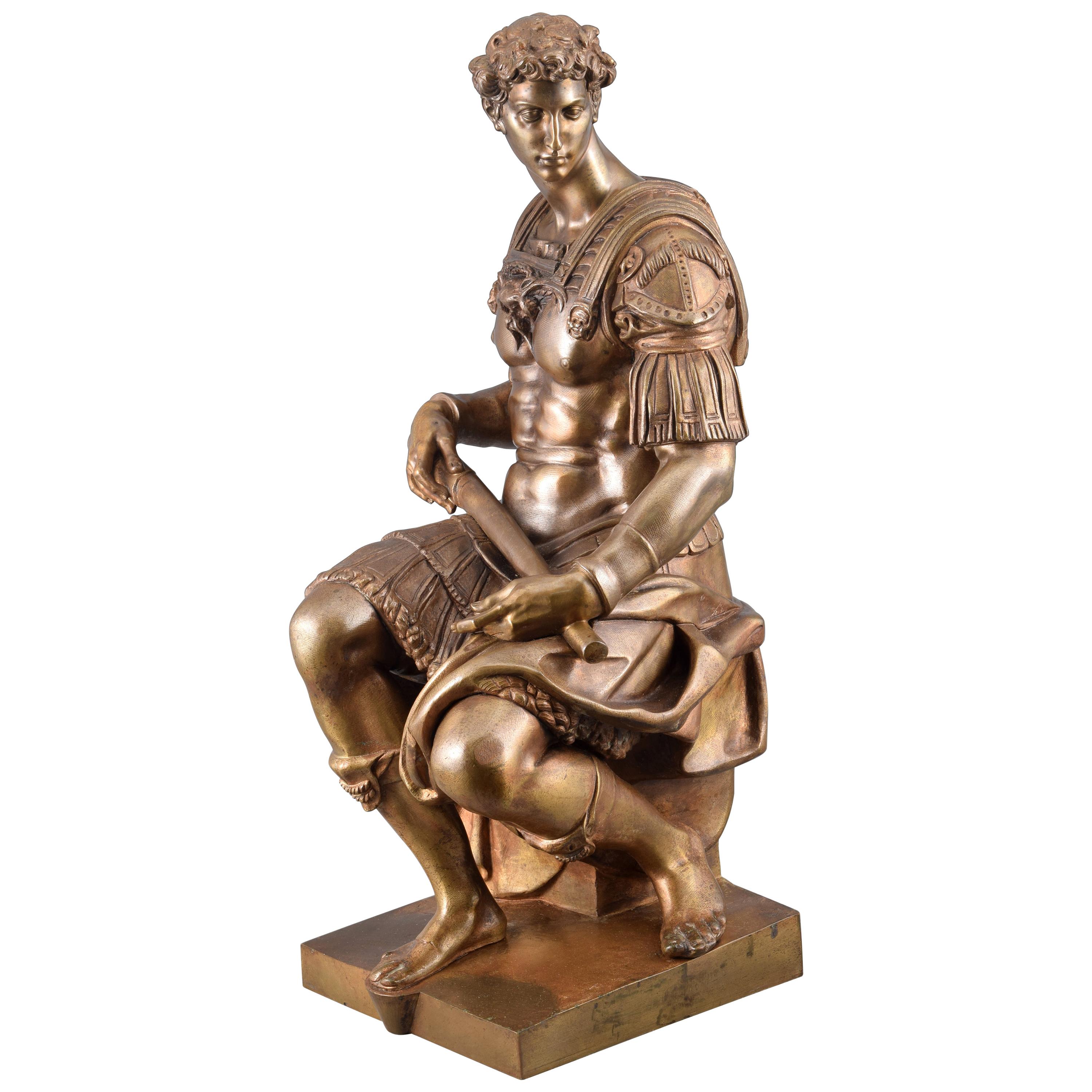 Bronze, Giuliano Di Lorenzo de Medici, France, After Michelangelo Buonarroti