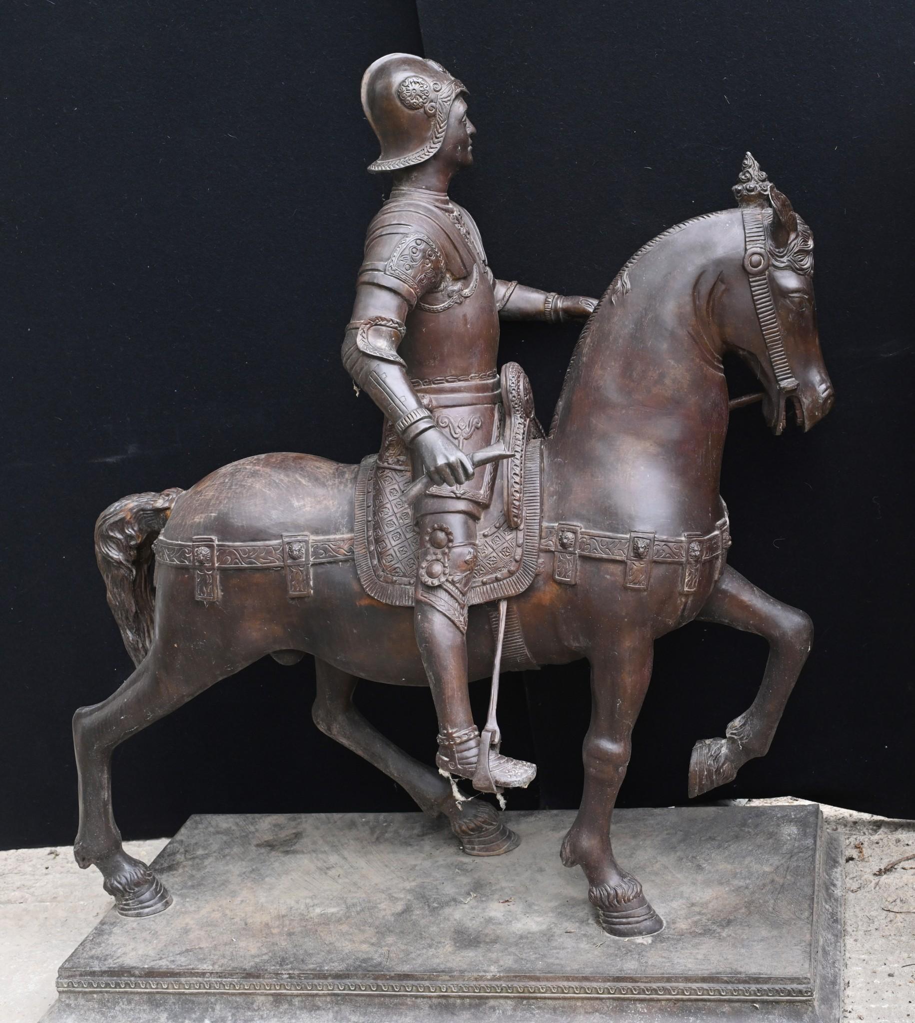 Bronze Statue Gladiateur Cheval Fonte Classique Romaine en vente 3
