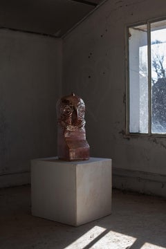 Bronze glazed stoneware sculpture entitled « Apollon » by Laurent Dufour, 2026.