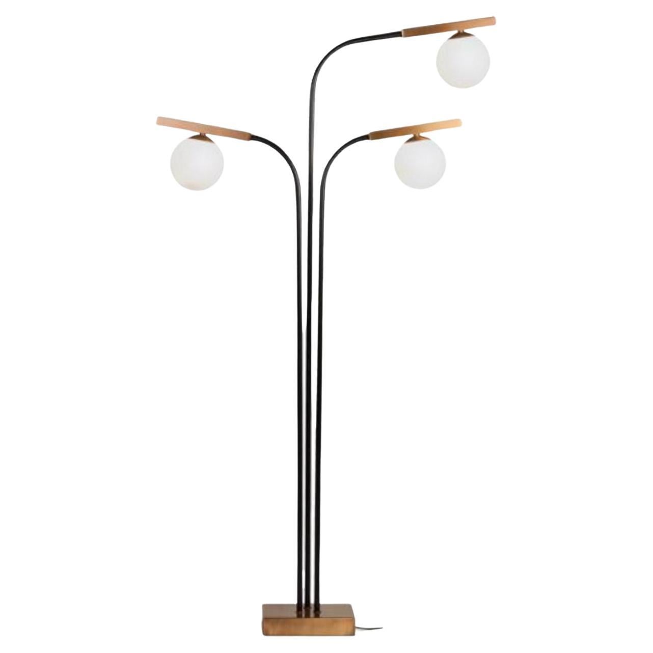 Globe Black Floor Lamp by Edoardo Colzani For Sale at 1stDibs