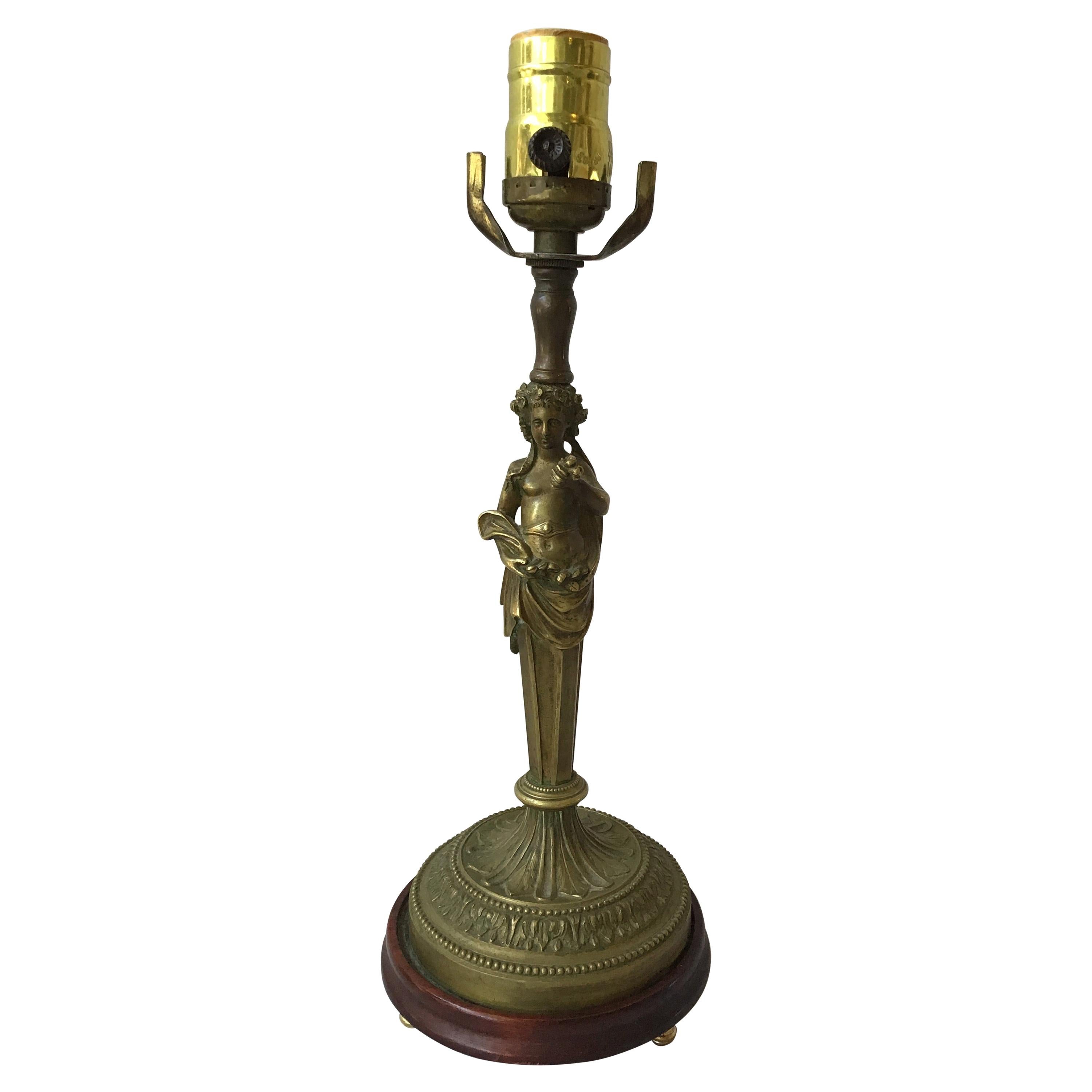 Bronze Goddess Lamp