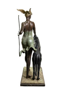 Bronze goddess of the hunt, 176 cm high