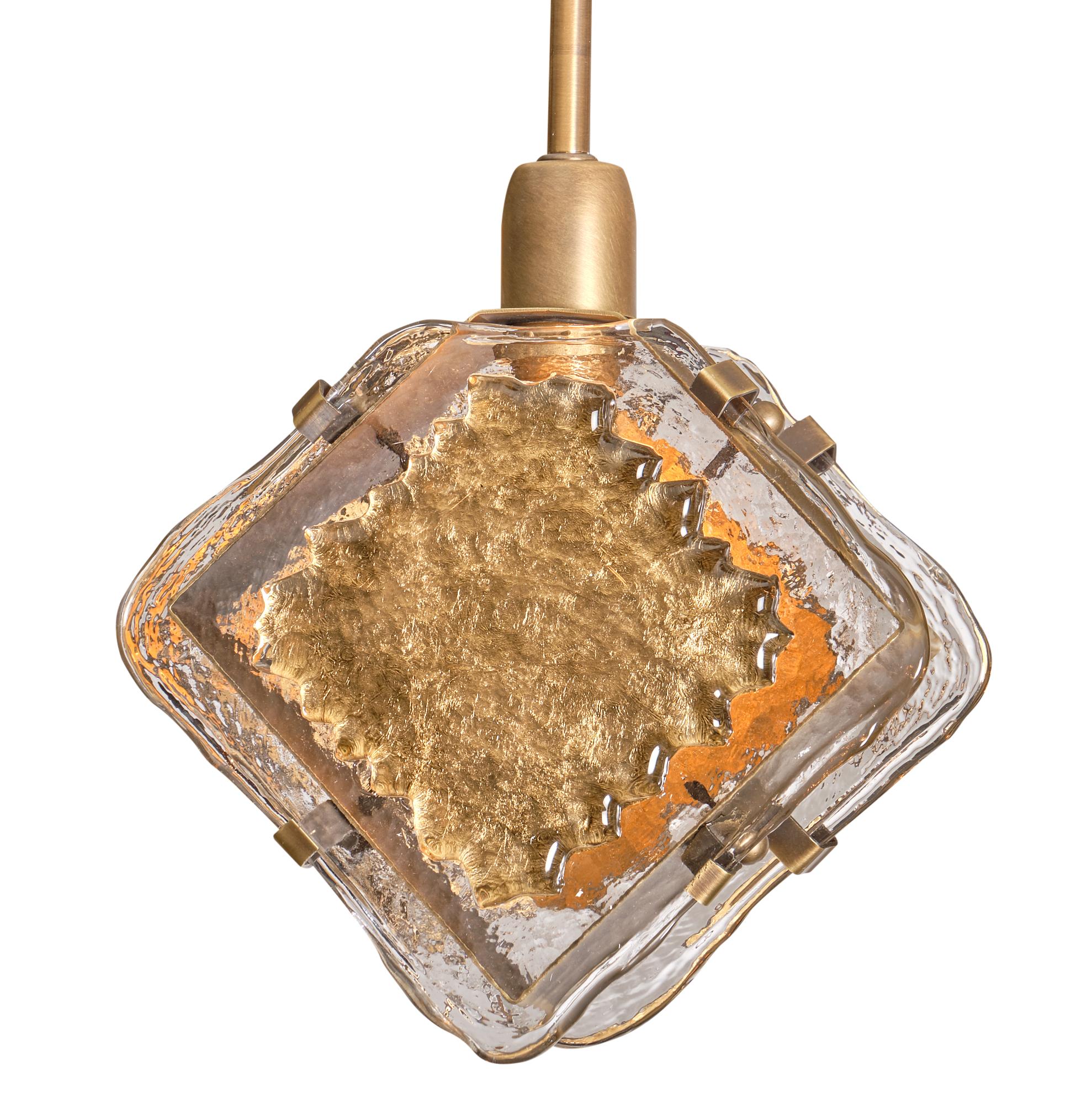 Lampadario in bronzo, oro e vetro di Murano in vendita 3