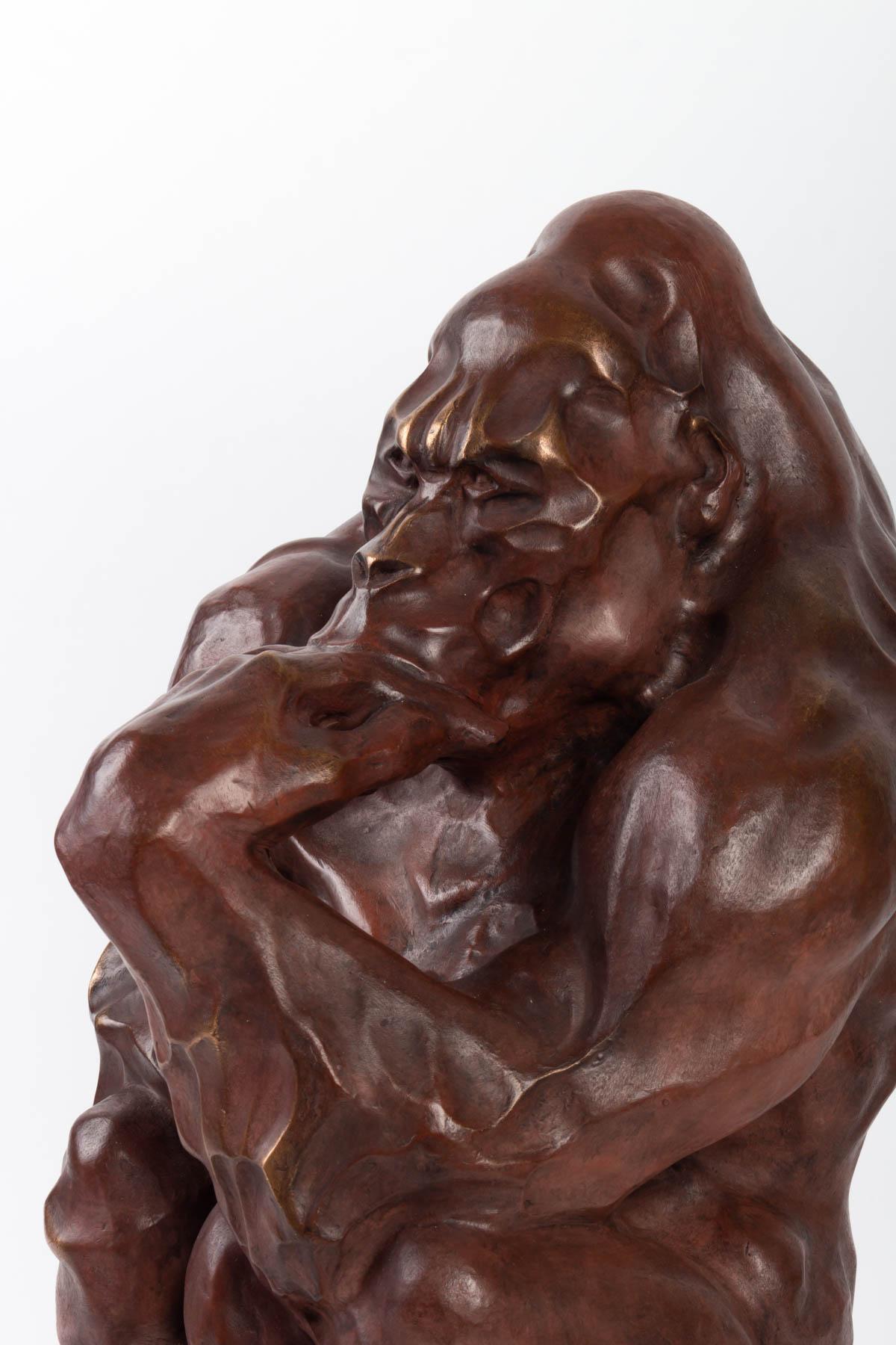 Contemporary Bronze Gorilla 