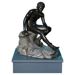 Bronze Grand Tour Sculpture of Seated Hermes After the Antique