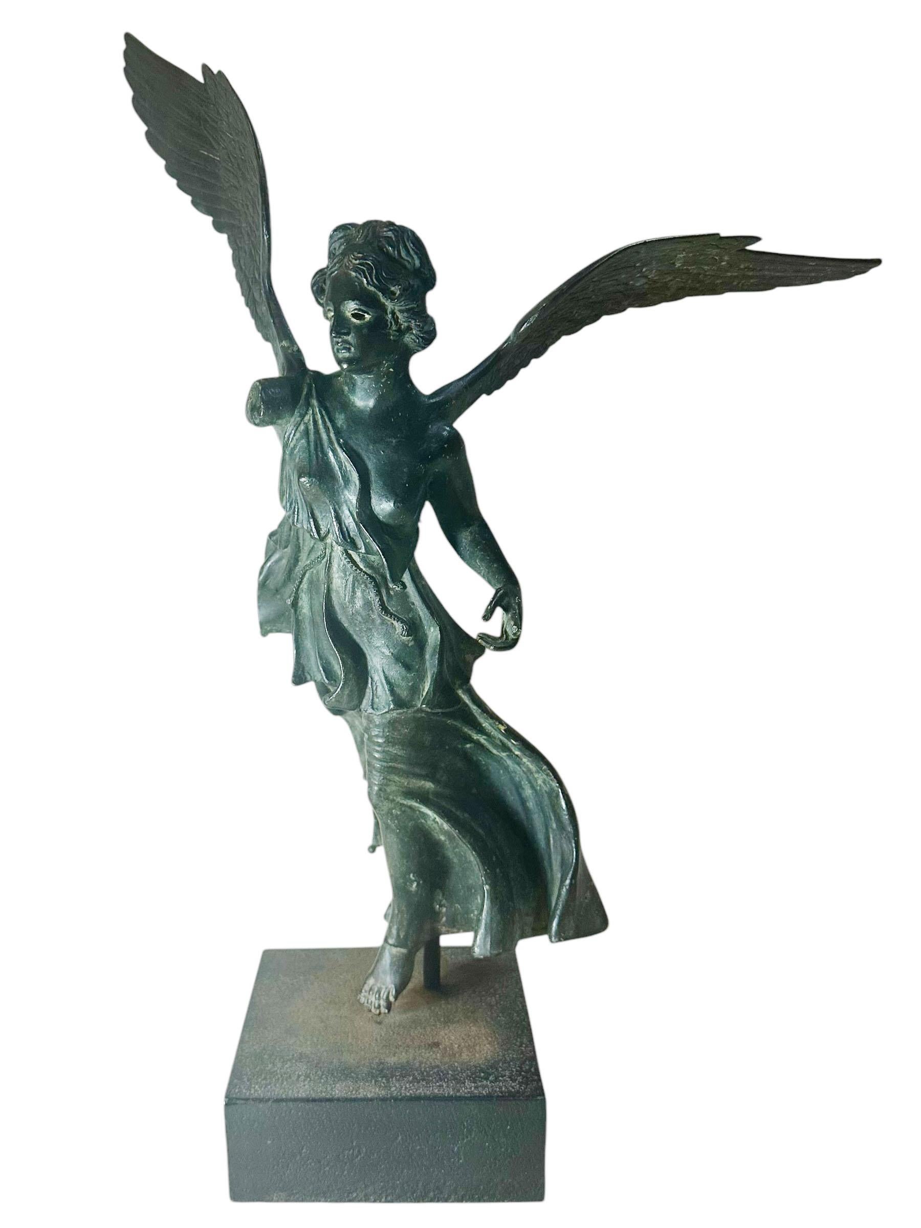 Italian Bronze Grand Tour Winged Victory Statue For Sale