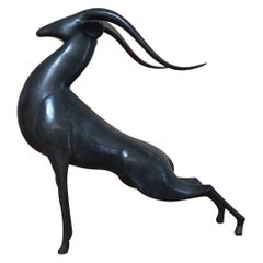 Scultura in bronzo "Kudu maggiore" di Loet Vanderveer