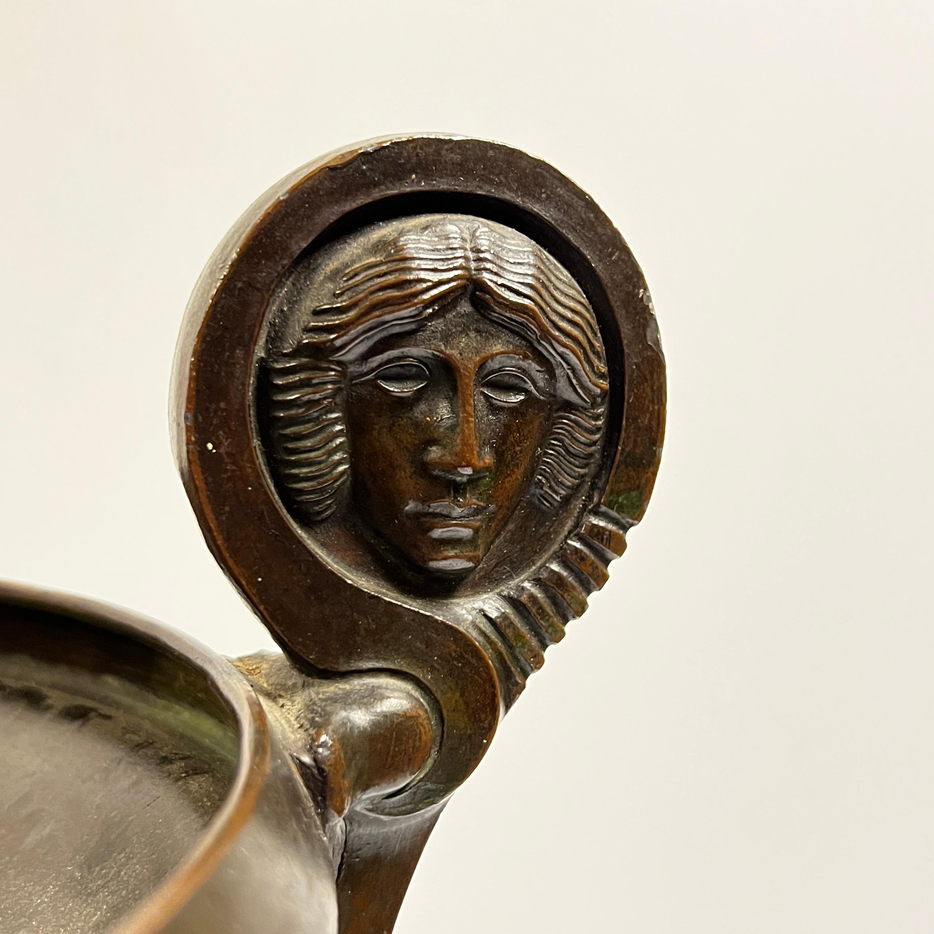 Bronze Greek Volute Krater Vase For Sale 3