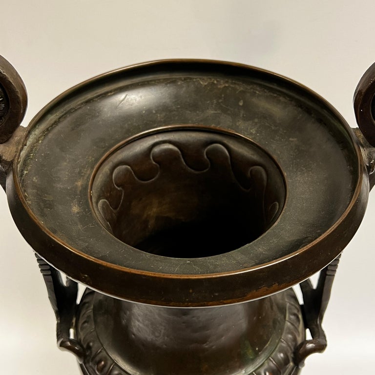 Bronze Greek Volute Krater Vase For Sale at 1stDibs