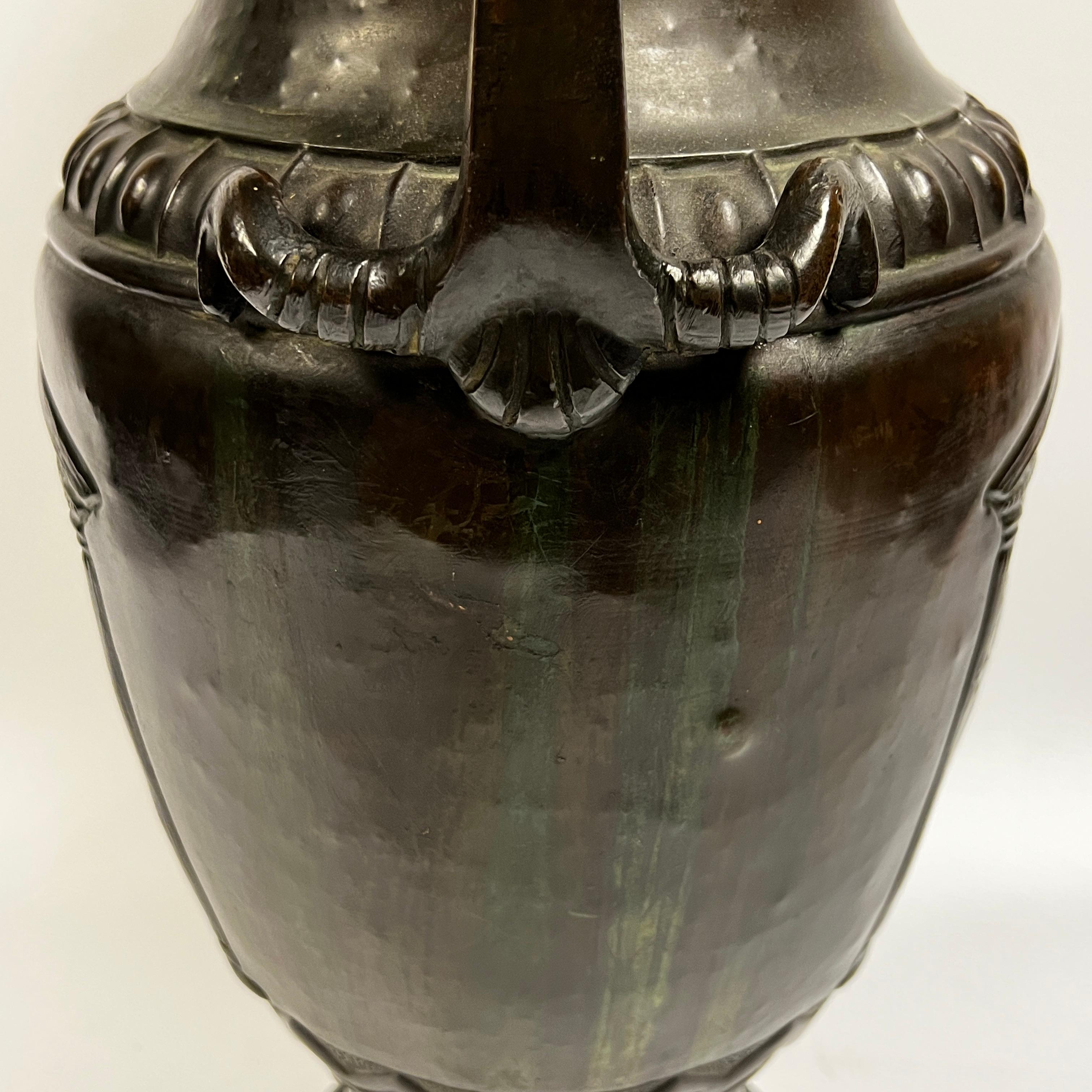 Bronze Greek Volute Krater Vase For Sale 5