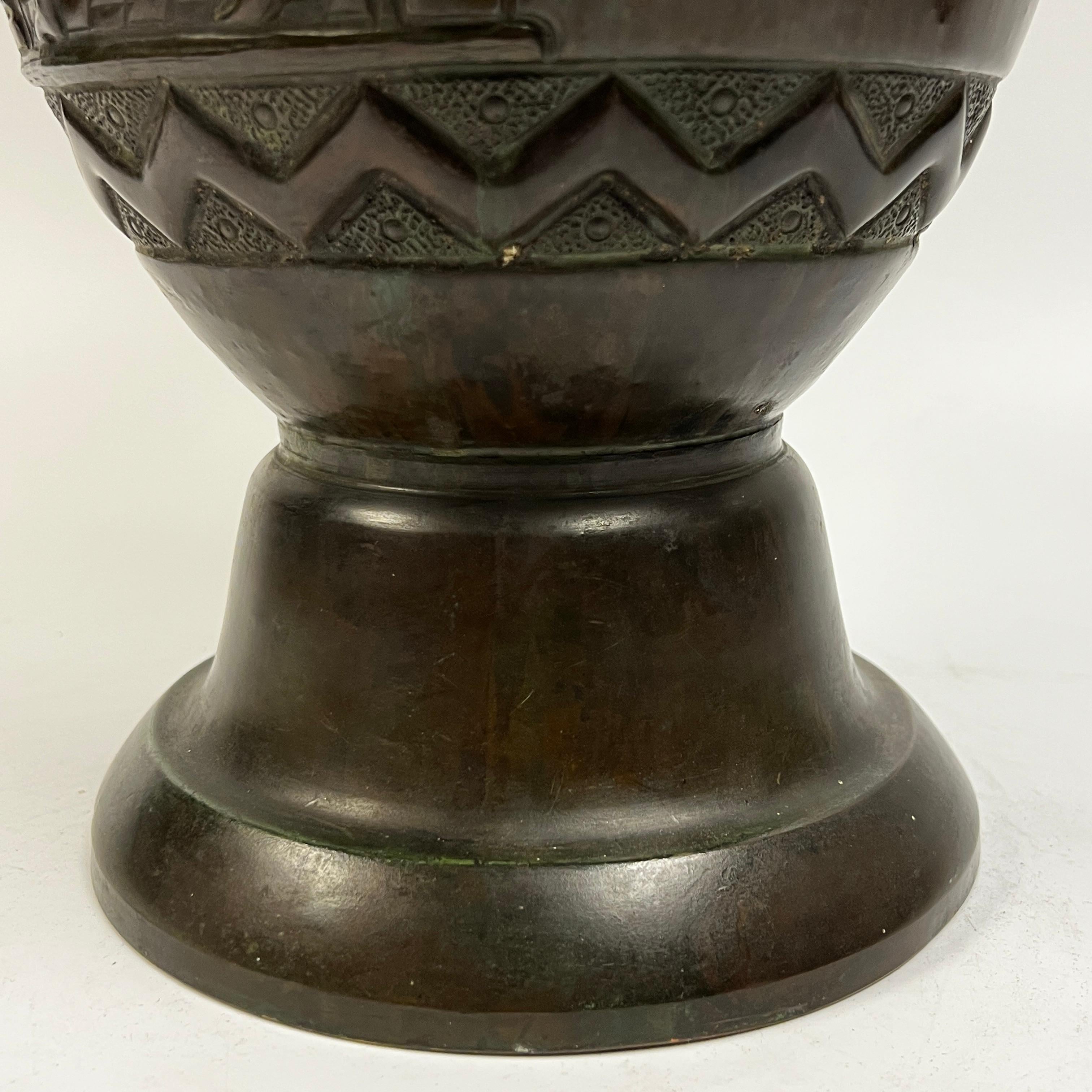 Bronze Greek Volute Krater Vase For Sale 6