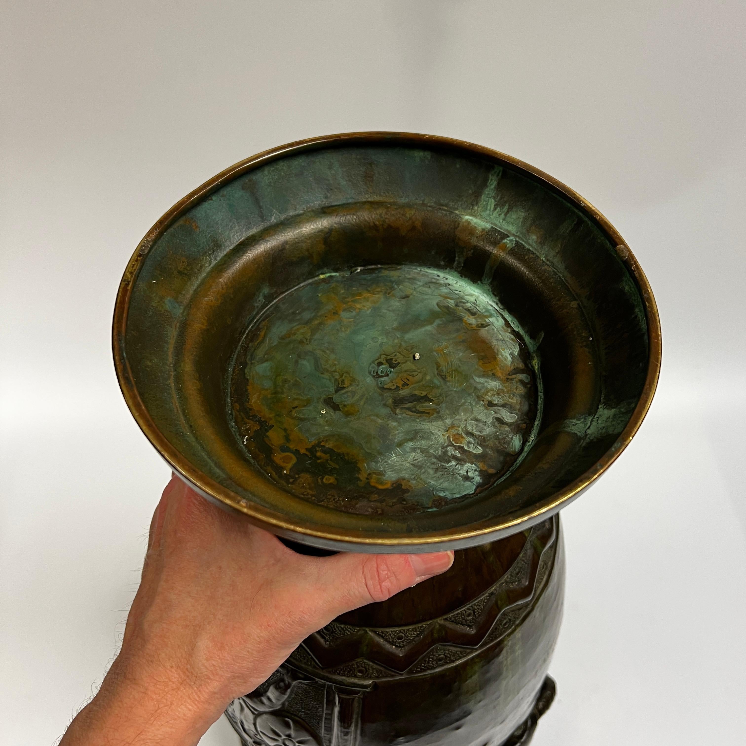 Bronze Greek Volute Krater Vase For Sale 8
