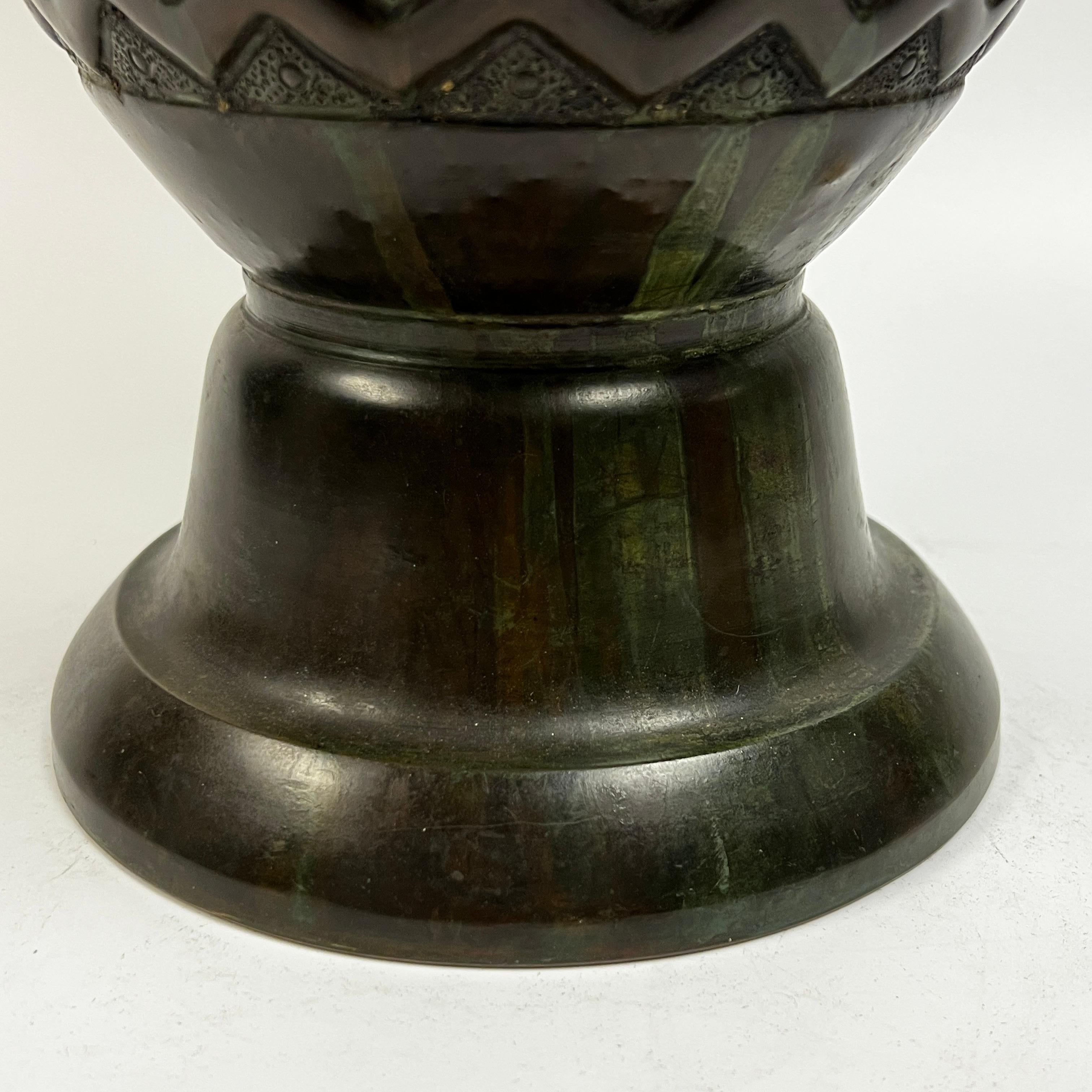 Bronze Greek Volute Krater Vase For Sale 1