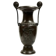 Antique Bronze Greek Volute Krater Vase
