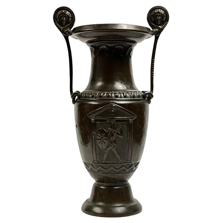 Bronze Greek Volute Krater Vase For Sale at 1stDibs