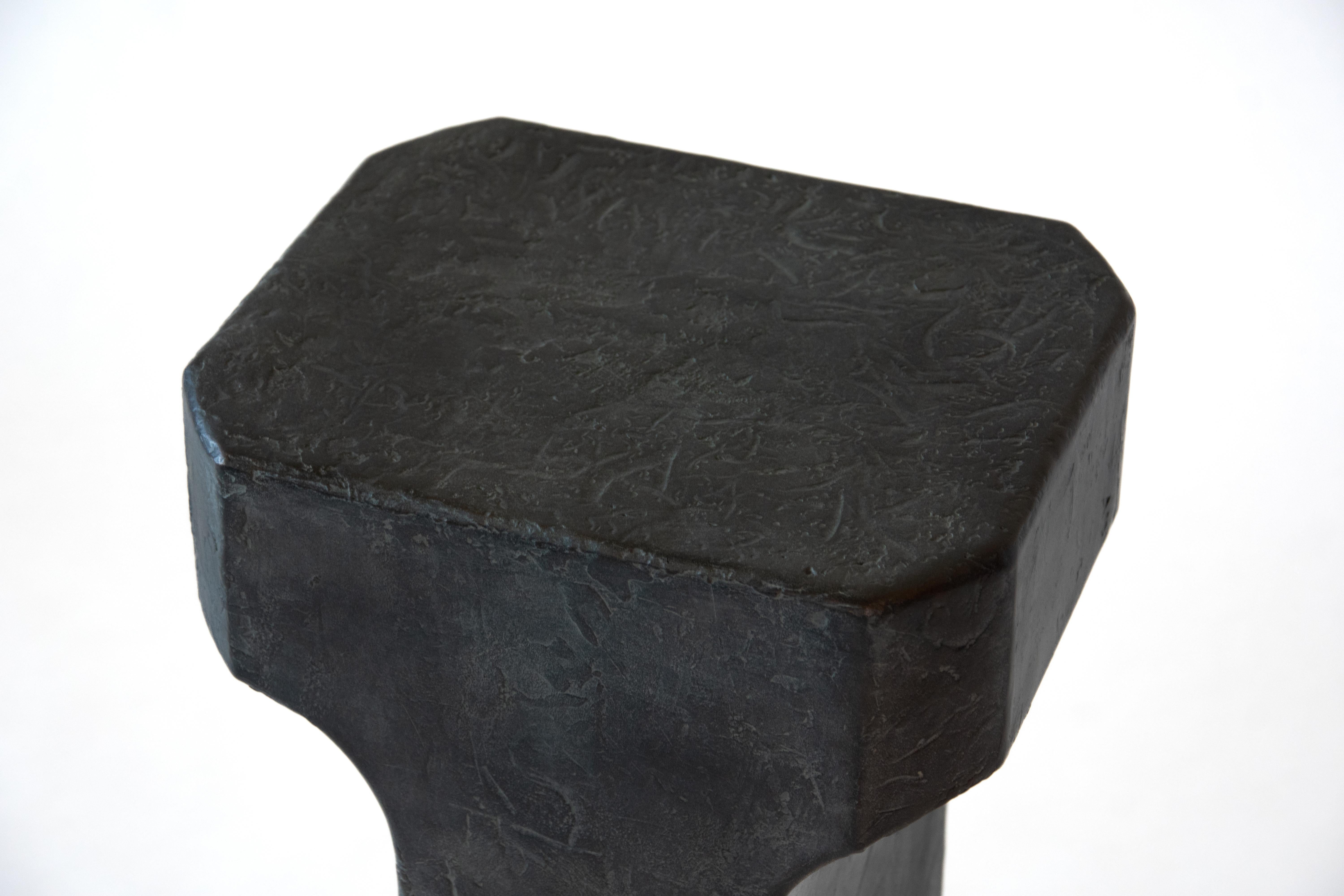 German Bronze Grey Patina Arch Side Table by Eichkorn For Sale