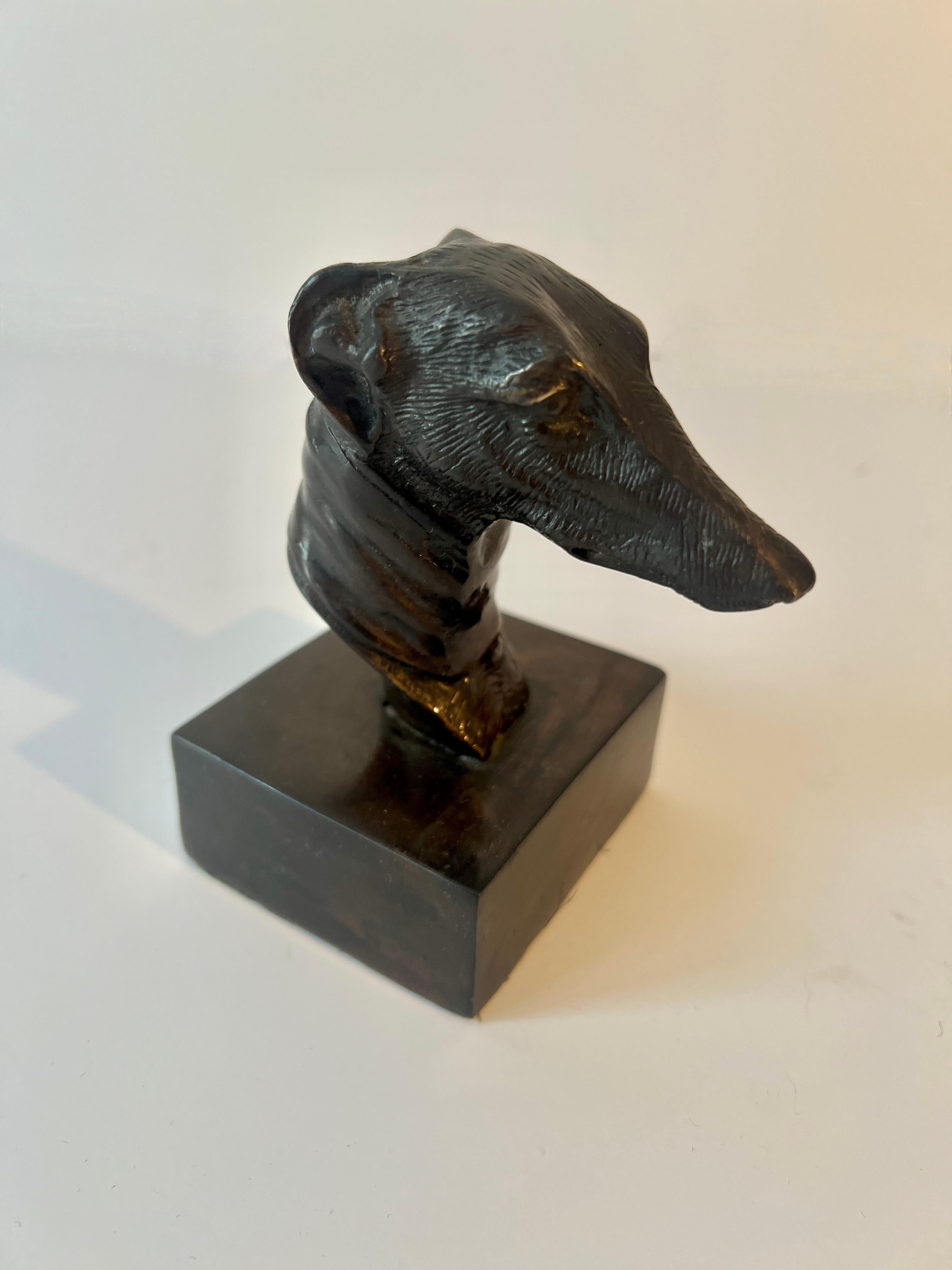 Art Deco Bronze Greyhound Bookend or Paperweight
