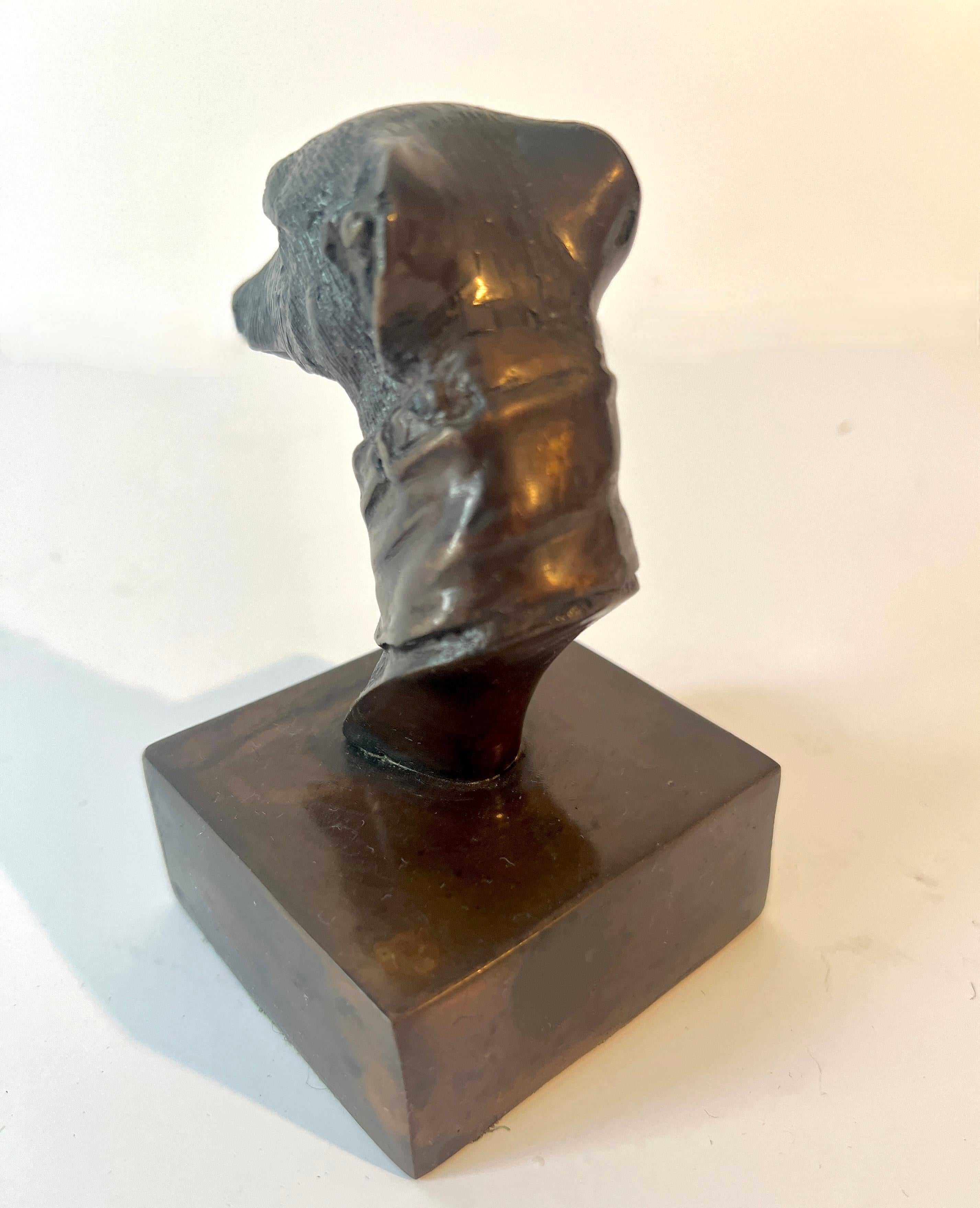20th Century Bronze Greyhound Bookend or Paperweight