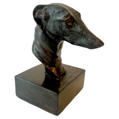 Bronze Greyhound Bookend or Paperweight
