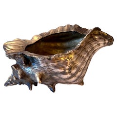 Bronze Grotto Conch Shell Planter or Jardiniere